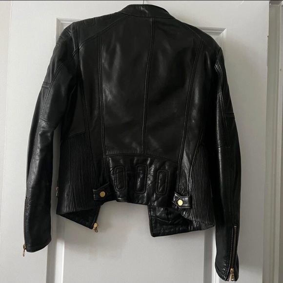 DANIER leather moto biker jacket - Picture 2 of 4